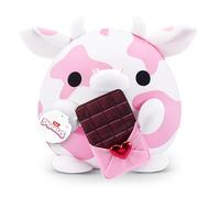 Snackles Love Edition Vache Peluche 35cm par ZURU - Grande Peluche Douce avec Accessoire Chocolat, Cadeau Romantique pour Elle Lui, Jouet à Collectionner