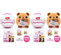 Snackles Peluche 12 cm série 3 sous Licence de ZURU, Peluche avec Accessoire Snack sous Licence (Lot de 2)