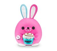 Snackles Série 1 Lapin (Cinnabon), peluche surprise de taille moyenne, ultra douce, 28 cm, peluche à collectionner avec de vraies marques (lapin)