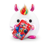 Snackles Série 1 - Licorne, Peluche Surprise Medium, Peluche Ultra Douce, Confort Squishy Câlin, 28 cm, Peluche avec Accessoire de Marque Snack (Licorne)