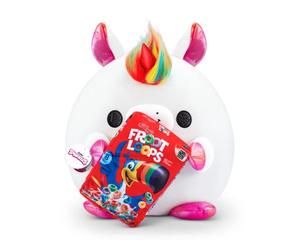 Snackles Série 1 - Licorne, Peluche Surprise Medium, Peluche Ultra Douce, Confort Squishy Câlin, 28 cm, Peluche avec Accessoire de Marque Snack (Licorne)