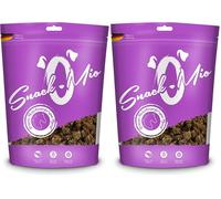 SNACKOMIO - Friandise Premium pour Chiens - Cubes croustillants de Viande de Cheval, sans céréales, 2 Paquet (1 x 125g)