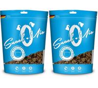 SNACKOMIO - Friandise Premium pour Chiens - Cubes de Viande de bœuf juteuse, sans céréales, 2 Paquet (1 x 125g)