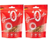 SNACKOMIO - Friandise Premium pour Chiens - Cubes de Viande juteuse de Canard, sans céréales, 2 Paquet (1 x 125g)