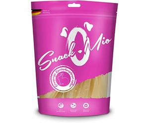 SNACKOMIO - Premium snack pour chiens - oreilles de lapin croustillantes nature, sans céréales, 1 paquet (1 x 150g)