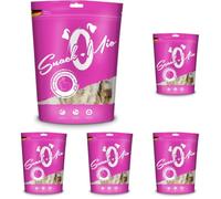 SNACKOMIO - Premium Snack pour Chiens - Oreilles de Lapin Fines avec Fourrure, sans céréales, 5 Paquet (1 x 225 g)