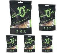 SNACKOMIO - Snack Premium pour Chiens - Oreilles de Lapin croustillantes au magret de Canard, sans céréales, 5 Paquet (1 x 70g)