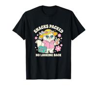 Snacks emballés sans Regarder en arrière Chat Vacances Voyage Voyageur T-Shirt