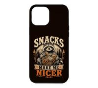 Snacks Make Me Nicer Feral Raton Laveur Fast Food Amateur de collations Coque pour iPhone 12 Pro Max