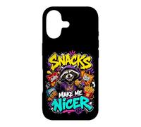 Snacks Make Me Nicer Feral Raton Laveur Fast Food Amateur de collations Coque pour iPhone 17
