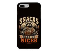 Snacks Make Me Nicer Feral Raton Laveur Fast Food Amateur de collations Coque pour iPhone 7 Plus/8 Plus