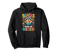 Snacks Make Me Nicer Feral Raton Laveur Fast Food Amateur de collations Sweat à Capuche