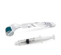 Snadi - Dermaroller 0,5 mm avec Réservoir | 540 Micro-aiguilles en Acier Chirurgical | Pour le Corps, les Cheveux et la Barbe | Cicatrices et Acné | Microneedling | Réservoir Applicateur