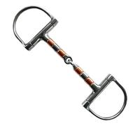 Snaffle - Joint en anneau D en acier inoxydable, rouleau en cuivre portable, à cheval simple professionnel léger | Embouchure confortable pour les cours de conduite Activité équestre Utilisation
