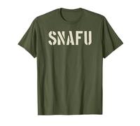SNAFU Pochoir motif argot militaire humoristique T-Shirt