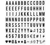 SNAGAROG 104 PCS Lettre pour Light Box Chiffre Boite aux Lettres Noir Lightbox Remplacement Lettres et Chiffres Signes Lettre Light Box pour a3 a4 a5 Boîte Lumineuse Led Cinéma