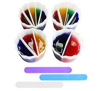 SNAGAROG 4 PCS Gobelet Divisé pour Verser en Silicone, Silicone Accessoires Pouring Gobelet Divisé Pouring 2/3/4/5 Canaux Tasse Fendue Peinture pour Verser les Outils de Peinture, Bricolage