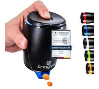 snagger - Distributeur de collations // mains propres lors de la collation // Convient pour les cacahuètes, NicNacs, UVM // Cadeau pour homme // Fabriqué en Allemagne (noir/bleu)