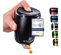 snagger - Le distributeur de collation // mains propres lors de la collation // Convient pour les cacahuètes, NicNacs, etc. // Cadeaux pour hommes, joueurs/fabriqué en Allemagne (noir/gris)