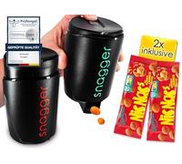snagger Lot de 2 distributeurs de collations / mains propres lors du snack/convient pour les cacahuètes, NicNacs, cadeau UVM/gamer, cadeaux pour hommes et femmes, distributeur Nicnac / (Lot de 2