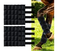 Snagle Paw Lot de 2 guêtres rafraîchissantes robustes pour cheval | Genou de cheval réutilisable, refroidissement pendant plus de 60 minutes, ajustement réglable avec 4 sangles pour saut