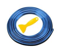 SNAHLPER Decoration Voiture Moulage Intérieure pour Peugeot 308 208 508 207 3008 2008 307, Deco Voiture Tuning Bande Film, Bandes d’Habillage Flexible avec Grattoir Jaune,Blue-10m