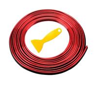 SNAHLPER Decoration Voiture Moulage Intérieure pour Peugeot 308 208 508 207 3008 2008 307, Deco Voiture Tuning Bande Film, Bandes d’Habillage Flexible avec Grattoir Jaune,Red-10m