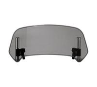 SNAHLPER Extension Bulle Moto pour Piaggio Fly 150 2006-2019, DéFlecteur Pare Brise RéGlable à Clipser, Universel Extension Bulle Moto, Moto Becquet Pare Brise,Grey-Large
