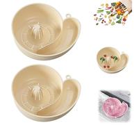 Snail Automatic Drain Basket, Rotating Fruit & Vegetable Washing Bowl with Strainer, Snail Shaped Fruit Washer, Portable Kitchen Cleaning Device (2Beige)