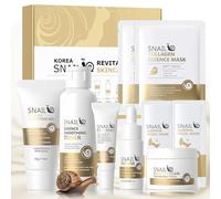 Snail Coffret Soin Visage Femme, Skincare Kit, Coffret Beauté Ado Fille, Advanced Snail 96 Sérum Visage, Advanced Snail 92 Crème, Soins Tonique, Nettoyant, Crème Yeux, Snail Masque, 9 Pièces