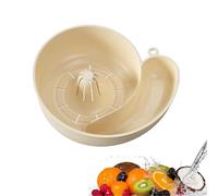 Snail Drain Basket, Fruit Rinse Bowl, Fruit Washing Bowl with Strainer, Portable Berry Washing Bowl for Kitchen, Meal Prep & Healthy Eating, Kitchen Drain Tool (light yellow)