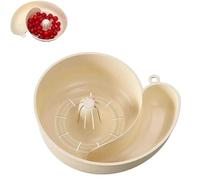 Snail Drain Basket, Rotating Fruit Vegetable Washing Bowl with Strainer, Snail Shape Drainer Portable Vegetable Washer for Home Kitchen (Beige)