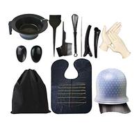 SNAIL GARDEN Kit Pro Coloration Cheveux 14 Pièces - Bonnet Méches Réutilisable, Bol Teinture, Pinceaux Professionnels, Cape de Protection & Accessoires Coiffure pour Salon, Décoloration, Balayage