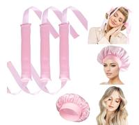SNAIL GARDEN Set 3 Boudins Cheveux Boucle Sans Chaleur + Bonnet Satin Nuit, Bigoudis Souples à Lacets pour Cheveux Longs, Femmes et Adolescentes