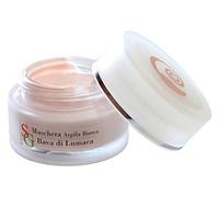 Snail Green "Masque Visage Homme Femme à l'argile blanche, bave d'escargot, hydratant, purifiant, pour le nettoyage de la peau, acné, boutons, points noirs, produit 100% italien