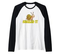 Snail It Land Snail Funny Snail Accomplishment Pun Punny Manche Raglan