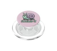 Snail It Land Snail Funny Snail Accomplishment Pun Punny PopSockets PopGrip pour MagSafe