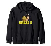 Snail It Land Snail Funny Snail Accomplishment Pun Punny Sweat à Capuche