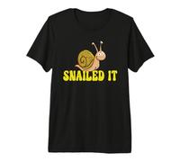 Snail It Land Snail Funny Snail Accomplishment Pun Punny T-Shirt Haut de Gamme