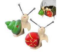Snail Planter Hugger, Cute Realistic Snail Figurine, 2 Pieces Decorative Pot Hugging Garden Decor Sculpture Set Resin, Planter Pot Edge Climbing Animal Decoration, Lawn Balcony Yard Terrace Fence Park