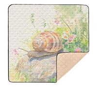 Snail Rock Tapis de jeu en mousse souple pour bébé pour intérieur et extérieur - Confortable - Pour bébés et tout-petits - 127 x 127 cm