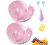 Snail Shape Drainer, Snail Shaped Fruit Washer, New Automatic Vegetable Shaped Drain Basket, Rotating Fruit & Vegetable Washing Bowl with Strainer, Portable Kitchen Cleaning Device (Pink-2PCS)