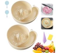 Snail Shape Drainer, Snail Shaped Fruit Washer, New Automatic Vegetable Shaped Drain Basket, Rotating Fruit & Vegetable Washing Bowl with Strainer, Portable Kitchen Cleaning Device (White-2PCS)