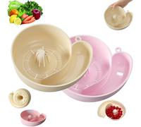 Snail Shape Drainer, Snail Shaped Fruit Washer with Strainer,Portable Punch-Free Fruit Washer Bowl with Strainer for Kitchen Vegetable Wash (2pcs)