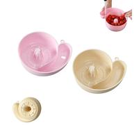 Snail Shaped Fruit Washer, New Automatic Vegetable and Fruit Washer Snail-Shaped Drain Basket, Spinner Bowls, Multipurpose Rinse Drain Basket for Kitchen (Creamy White+Pink)