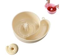 Snail Shaped Fruit Washer, New Automatic Vegetable and Fruit Washer Snail-Shaped Drain Basket, Spinner Bowls, Multipurpose Rinse Drain Basket for Kitchen (Creamy White)