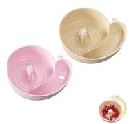 Snail Shaped Fruit Washer, Snail Shape Drainer Portable Fruit Cleaner for Home Kitchen Sink Kitchen Gadget for Vegetable Wash (Pink+Yellow)