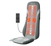 Snailax Coussin de Massage Shiatsu pour Dos avec Chaleur | Masseur de dos 4D avec rouleaux rotatifs, vibration 3 niveaux et minuterie, pour chaise et canapé, cadeau homme femme