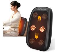 Snailax Masseur de dos avec chaleur, masseur Shiatsu pour soulager la douleur, coussin de massage des tissus profonds 4D, parfait pour le bureau et la maison, cadeaux pour homme et femme