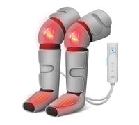 Snailax Masseur de jambes avec chaleur, compression, masseur de genou avec 3 modes et 3 intensités, machine de massage 4D pour la plupart des tailles, cadeaux pour homme et femme